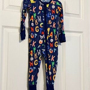Little Sleepies Alphabet Friends Zipper Footie